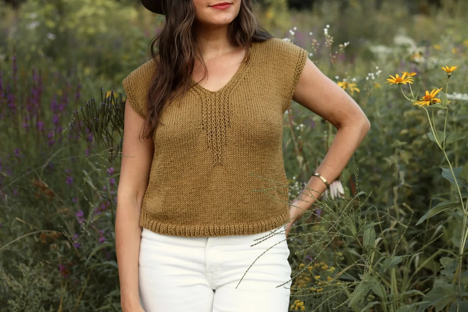 Kenwood Sweater Knitting Pattern in Color Theory Yarn — Two of Wands